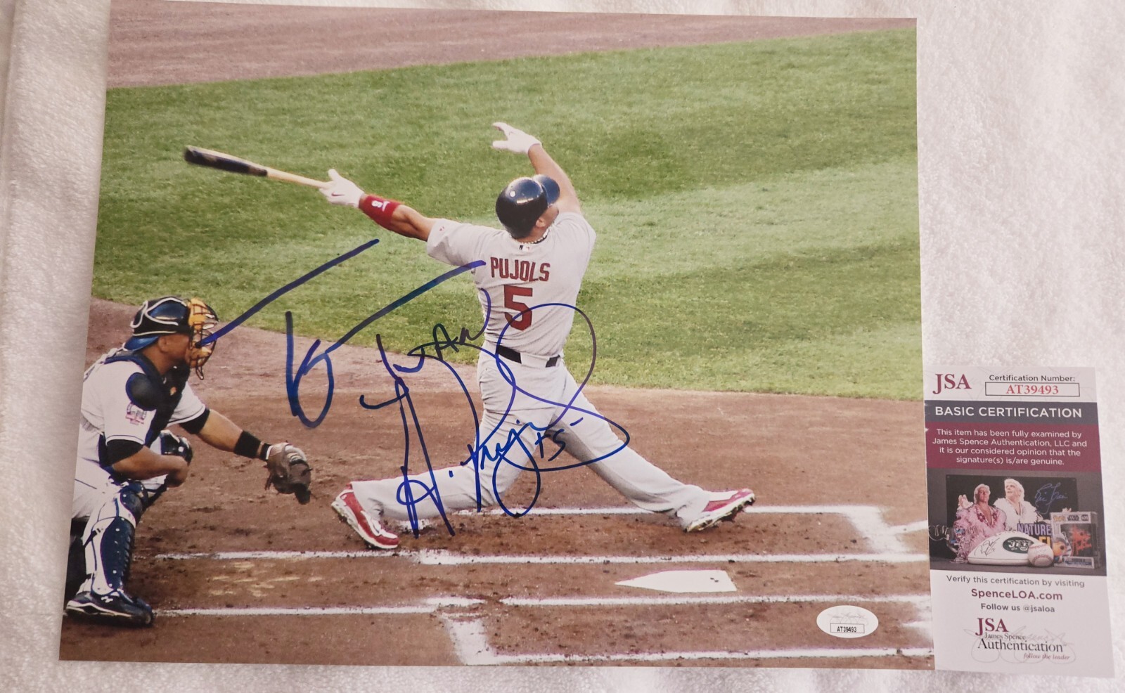 Albert Pujols Autographed Signed Future HOF 11x14 With A Personalization To Juan JSA CERT 