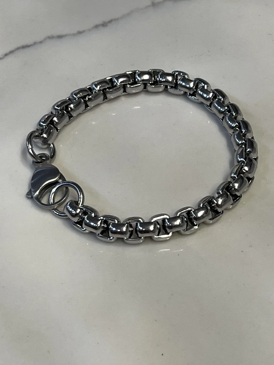 EDC Classic Men’s Stainless Steel 8x8mm Fat Chain Bracelet, 8-3/4”, 22cm