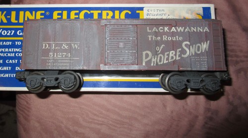 K-LINE PHOEBE SNOW D L & W CUSTOM DECORATED BOX CAR in BOX - Picture 3 of 9