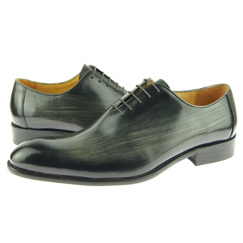 Carrucci Plain Toe Wholecut Oxford, Men\'s Dress Leather Shoes, Olive Size 11 D Men main image 2