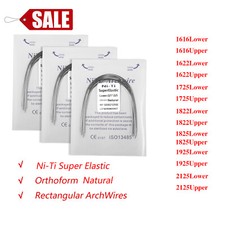 Dental Orthodontic Super Elastic NiTi Arch Wires Rectangular Natural Form po