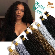 Real Natural As Human Deep Water Wave Crochet Braids Kinky Curly Hair Extension
