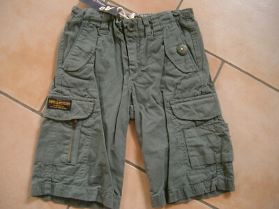 (C835) American Outfitters Boys Bermuda Pants Cargo Pants with Logo Patch Size 116