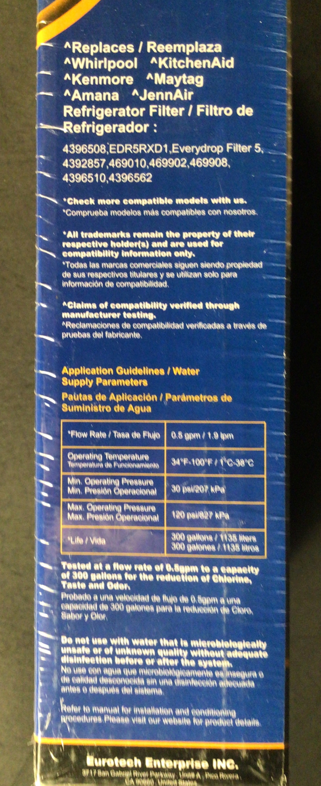 Excelpure EP4396508 Refrigerator Water Filter 2 Pack Fits Whirlpool