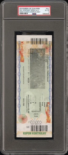 Dusan Vlahovic European Debut Rookie Ticket 2016 Partizan Rare PSA 4