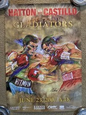 SIGNED: Ricky Hatton-Jose Luis Castillo 2007 Poster;  Signed By Both; LOA; 19x27