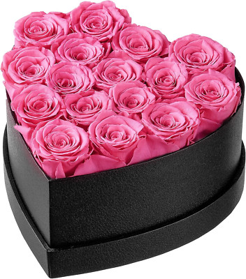 Forever Flowers in Heart Shape Box Preserved Roses That Last over a Year Gifts f