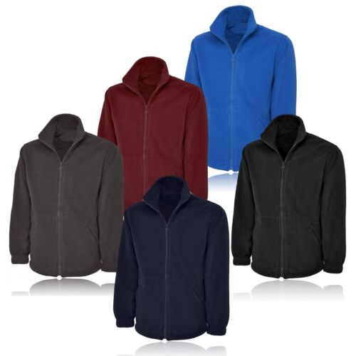 Chaqueta de lana para hombre con cremallera completa polar trabajo al aire libre cálido abrigo antipíldoras bolsillo superior - Imagen 2 de 15