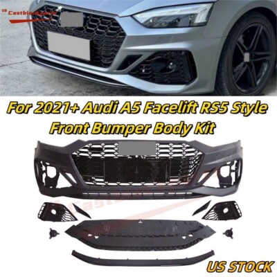 For 2021 2022 2023 Audi A5 Upgrade to RS5 Style Front Bumper Body