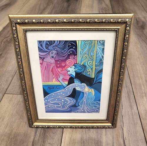 Halloween vampire ghost witch illustration original painting framed art - Picture 2 of 3