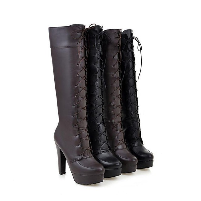 knee high lace up boots australia