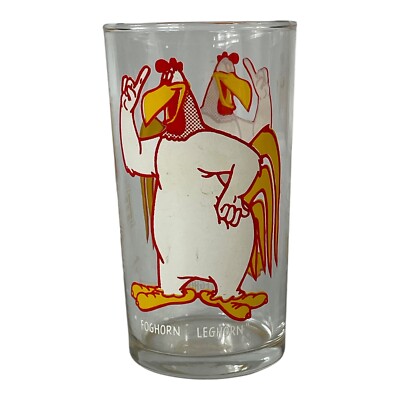 RARE 1978 FOGHORN LEGHORN PEPSI COLA COLLECTOR 5'' GLASS TIM HORTON'S DONUTS