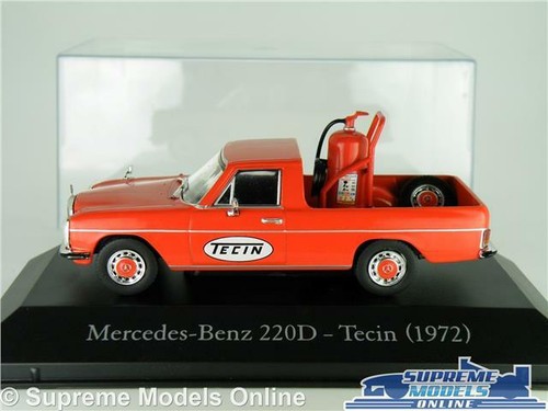 MERCEDES BENZ 220D MODEL VAN PICK UP CAR 1972 RED TECIN 1:43 SCALE IXO + CASE K8 - Picture 2 of 5