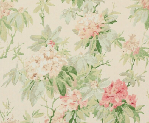 COLEFAX AND FOWLER CURTAIN FABRIC DESIGN Mereworth 100% LINEN RED/GREEN 3.3 Mtrs - Picture 9 of 9
