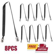 8PCS Door/Window Pass Through Flat Coaxial Cable SO239 UHF Female to UHF Female