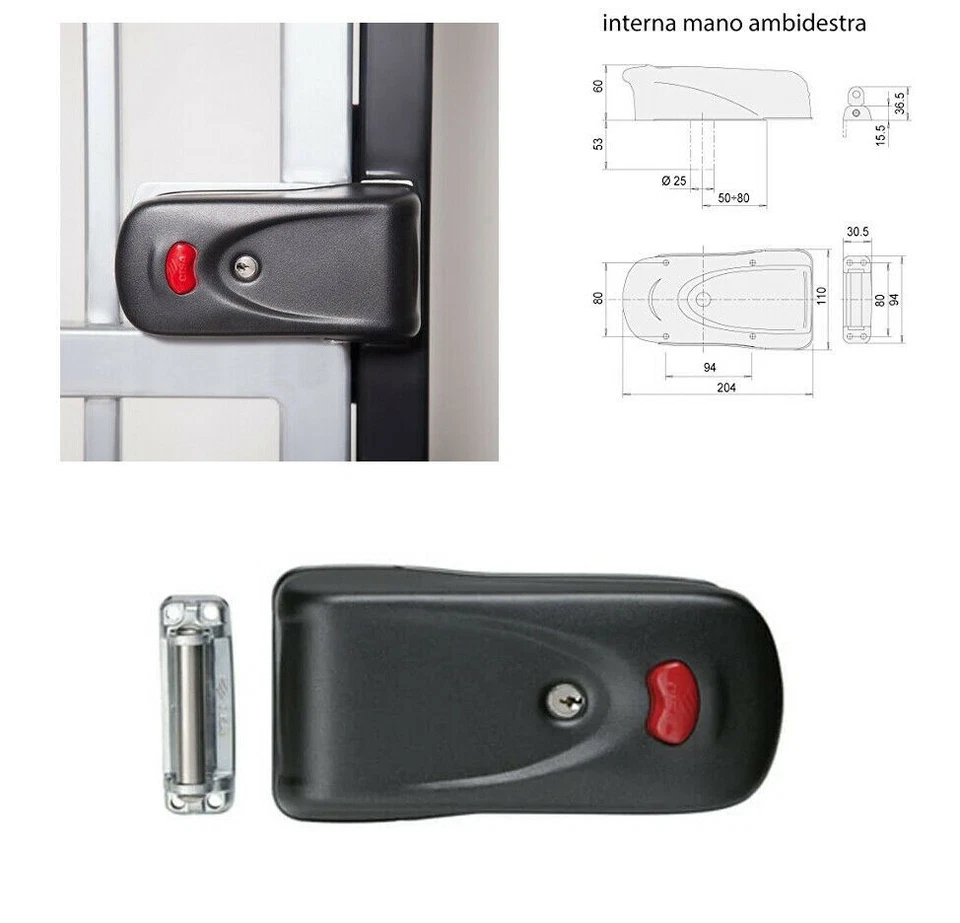 DIEFFEMATIC ELETTROSERRATURA ELETTRO SERRATURA SERRATURE CISA ELETTRIKA 1A731 CON PULSANTE