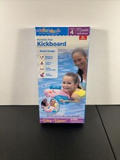 SwimSchool Inflatable Pink Fish Pool Float, Kids Swimming Kickboard, Toy Age 5