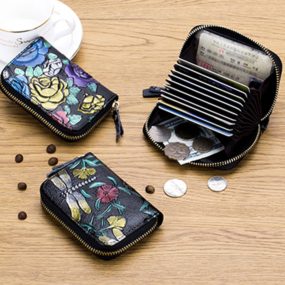RFID Accordion Credit Card Holder Wallet for Women Small