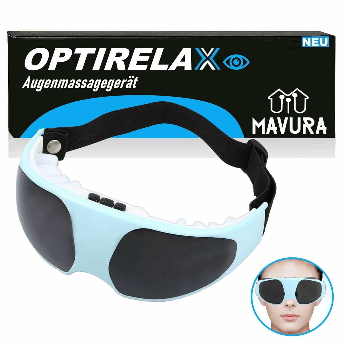 OPTIRELAX Eye Massager Electric 3D Eye Mask Eye Massage