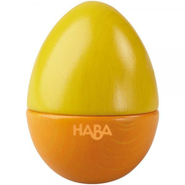 HABA Musikeier 5er Set Holz Kinder Spielzeug Rasseleier Kleinkind