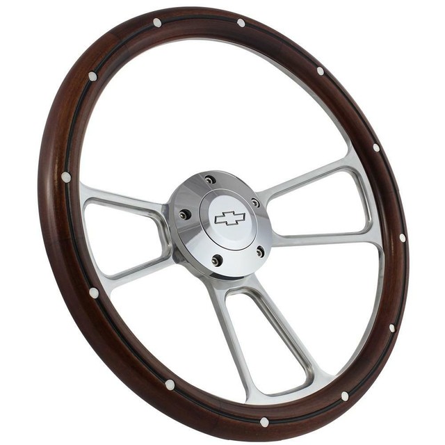 1970 & Up Chevrolet Monte Carlo Real Wood & Billet Steering Wheel