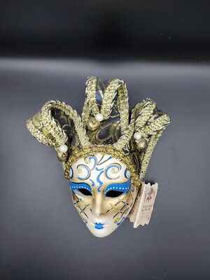 La Maschera del Galeone Hand Painted Venetian Mask Made in Venice Italy Vintage