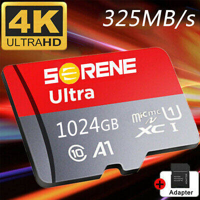 128GB/1024GB Micro SD Karte Card Adapter Class10 Memory Speicherkarte Adapter