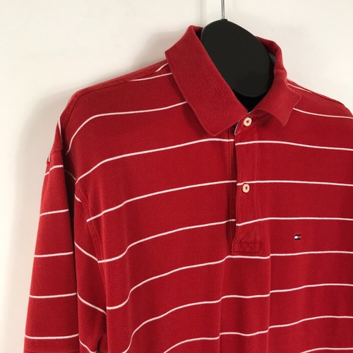 Camisa polo de golf Tommy Hilfiger a rayas para hombre XL manga corta 100 % algodón informal - Imagen 5 de 10
