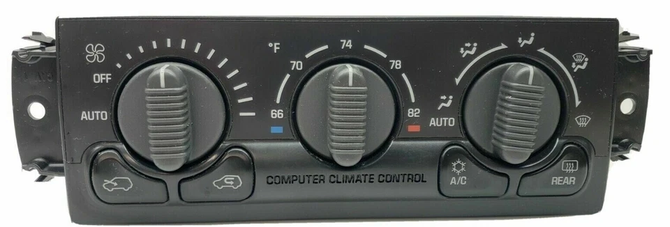 99-02 CHEVROLET TAHOE YUKON SILVERADO TRUCK CLIAMTE CONTROL TEMP A/C HEATER DASH - Image 2 of 3