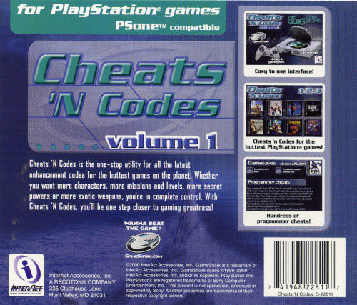 Game Shark Cheat Code Device Only for Sony Playstation 1 PS1 V.2.2