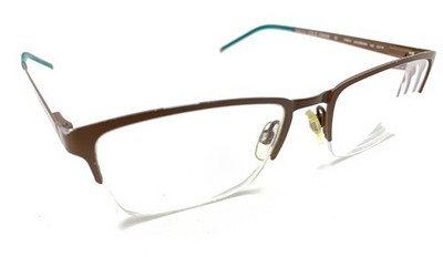Cole Haan Zero Grand CH4014 210 Brown Green Half Rim Eyeglasses Frames 51-18 140