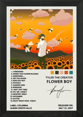 Tyler der Schöpfer - Blumenjunge Albu gerahmtes Wandbild Poster Leinwanddruck Bild