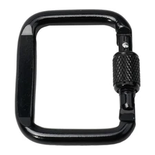Carabiners 4 X 5 Cm Aluminium Alloy Black Silver For Hiking Camping Travel