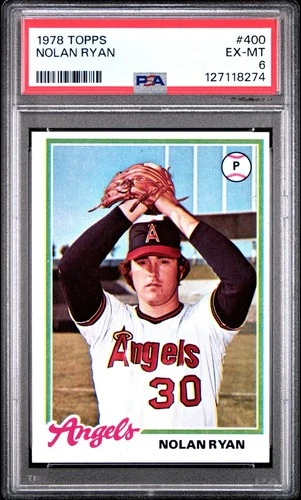 1978 TOPPS #400 NOLAN RYAN graded a 6 by PSA.