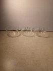 Pyrex 464 Clear Glass Custard Cup 10 Oz.  Scalloped Edge Vintage Set of 3