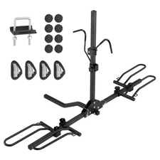 Lightweight 2-Bike Carrier 80lb 1.25in-2in Receiver Folding Frame