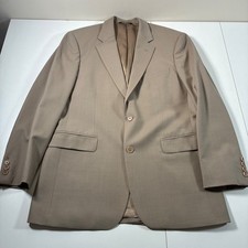 Brooks Brothers Blazer 42R Beige Stretch Wool 2-Button Sport Coat Tag 39 