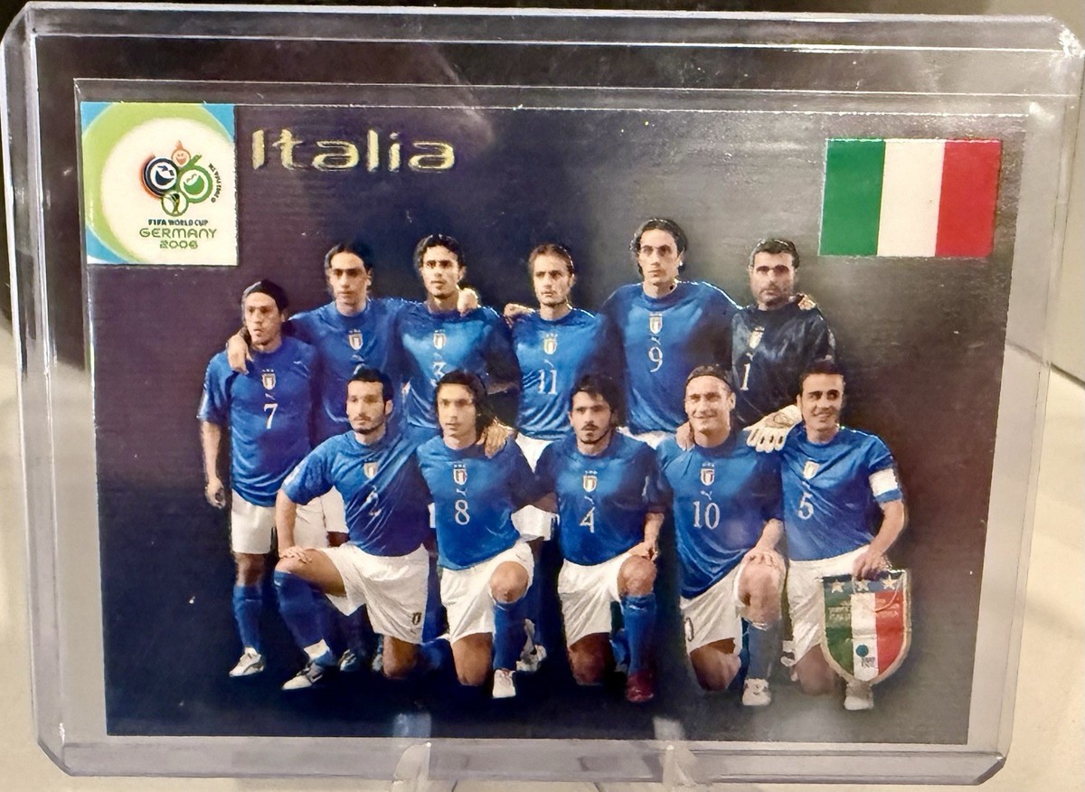 2006 Panini World Cup Soccer Italy Team Photo Card #21 Mint Rare
