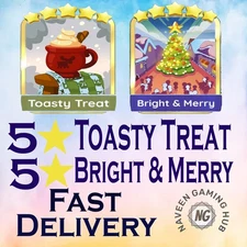 Toasty Treat & Bright Merry - Golden Blitz  Monopoly  Stickers Go SUPERFAST 24/7