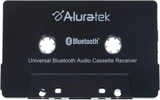 Aluratek Universal Bluetooth Audio Cassette Receiver, Built-In Rechargeable Batt