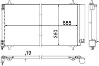 Mahle Kondensator Klimaanlage AC 592 000S FüR 607 SW Peugeot 9U 407 CitroËN 9D 3