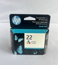 HP 22 Tri-color Ink Cartridge C9352AN Exp 10/2026
