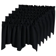  Camper Curtains for Windows -out Valances for Kitchen Set Panels Short 6 Black