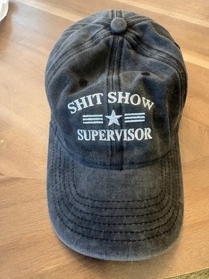 Show Supervisor Embroidered Black Cap Unisex Adjustable One Size Hat