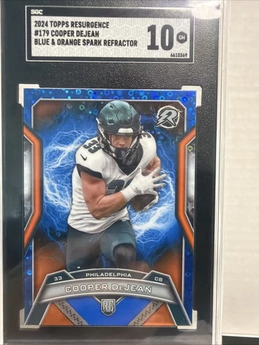 2024 Topps Resurgence - Cooper DeJean #179 Blue &amp; Orange Spark Refractor (RC)