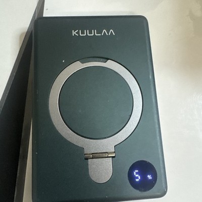 KUULAA KL-YD60 10000mAh Magnetic Wireless Power Bank MagSafe Color: Dark Green