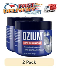 OZIUM Auto Air Freshener Gel Can, Original Scent,( 2 Pack) 4.5 oz