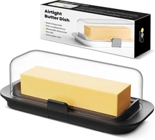Butter Dish with Lid for Countertop and Refrigerator Door Shelf, Airtight Butter