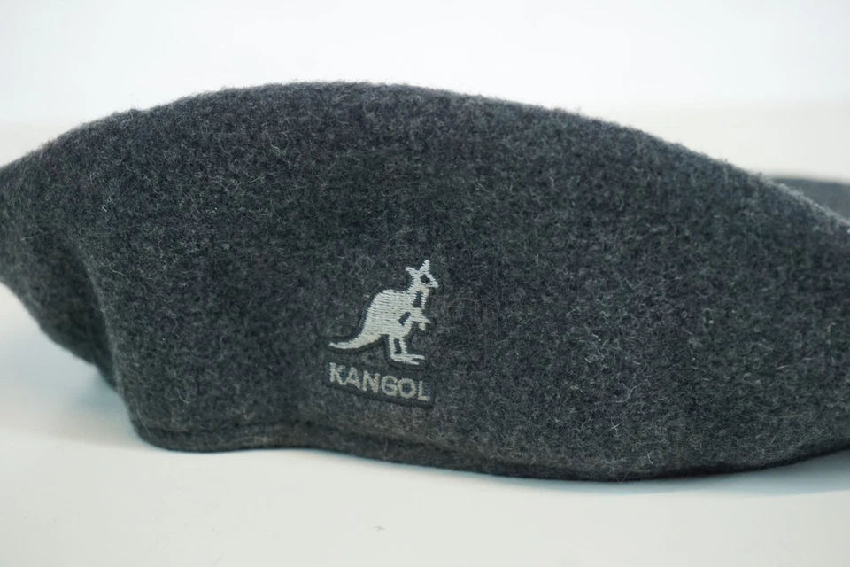 Boina con logotipo de lana gris vintage Kangol talla M - Imagen 2 de 4