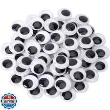 PETKNOWS 120 Pieces Wiggle Eyes Self Adhesive Craft Sticker Eyes Black White